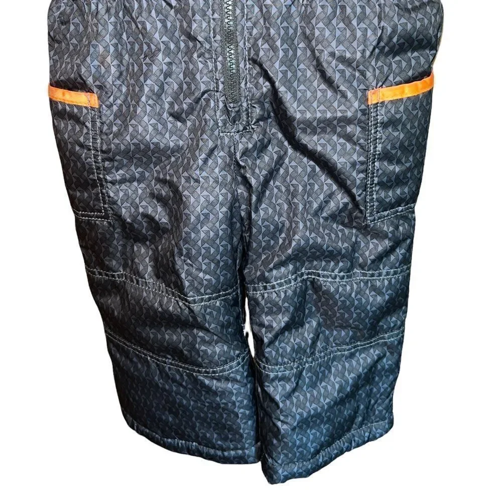 Carter's grey and orange snow‎ overalls size 24 months